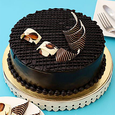 "Round shape chocolate cake - 1kg - code C02 - Click here to View more details about this Product